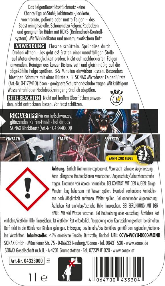 SONAX FelgenBeast (1 Liter)