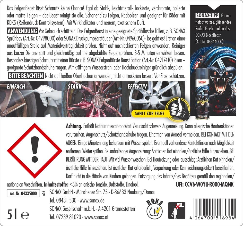 SONAX FelgenBeast (1 Liter)
